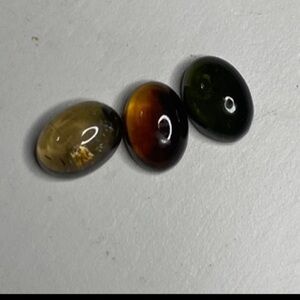 Approximately four carat tourmaline cabochon loose gemstones